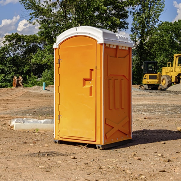 how often are the portable restrooms cleaned and serviced during a rental period in Egelston